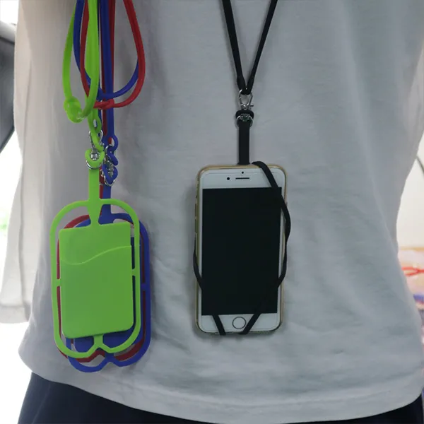 Silicone phone wallet with stand