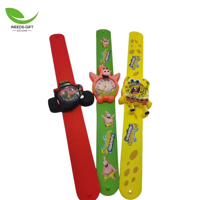 Montre à claque en silicone pour enfants